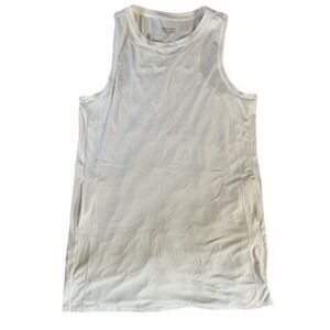 Athleta White Sleeveless Racerback Shift Dress with Pockets Large